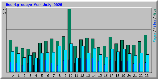 Hourly usage for July 2026