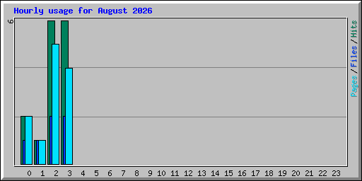 Hourly usage for August 2026